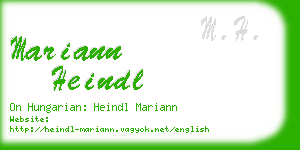 mariann heindl business card